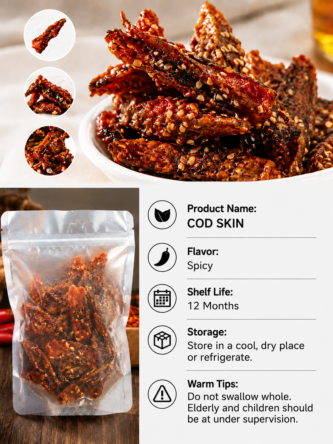 Spicy Cod Skin - A Great Fitness Partner-MHW